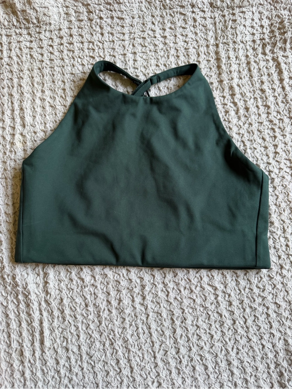 Girlfriend Collective Green High Neck Sports Bra Medium